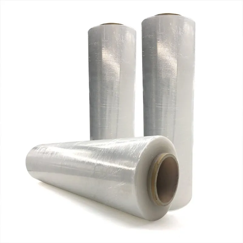 Rolls of clear silicon-free polyethylene packaging film
